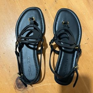 Coach sandals with back strap